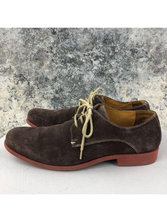 Cole Haan Men\'s Size 11.5M Brown Suede Leather Lace-Up Derby Oxford Shoes C07596 main image 13